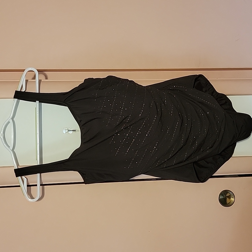 Miraclesuit size 22w Chocolate Brown 1 piece with matching wrap skirt